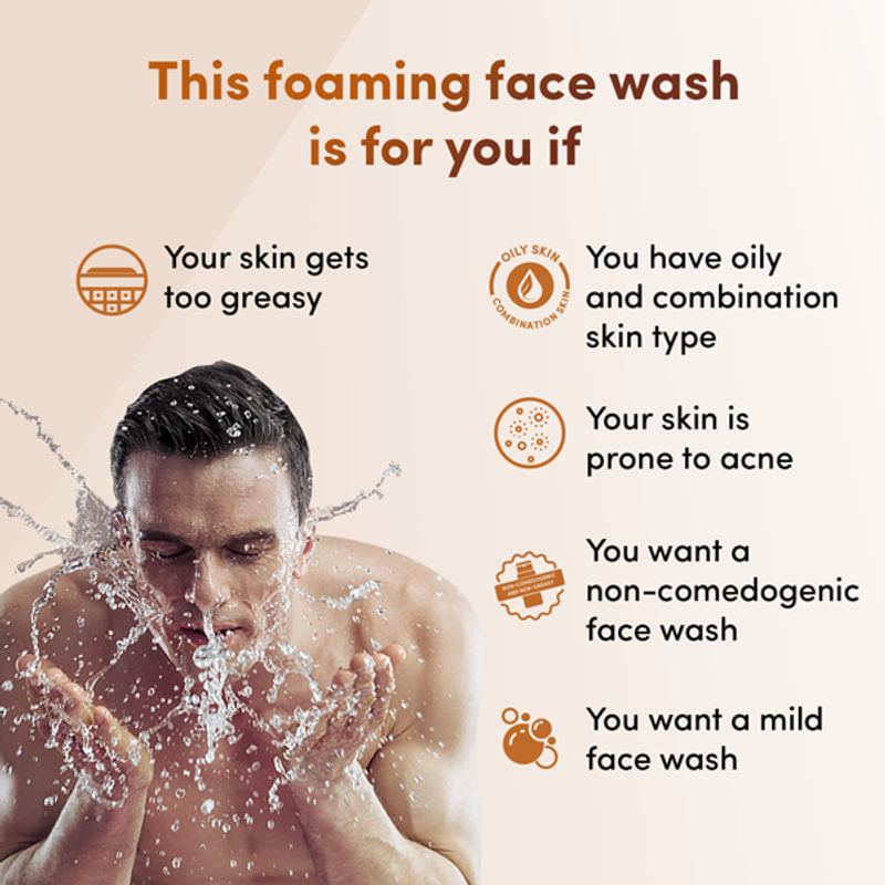 Anti Acne Face Wash for Men AHA BHA Face Wash for Oily Skin Men